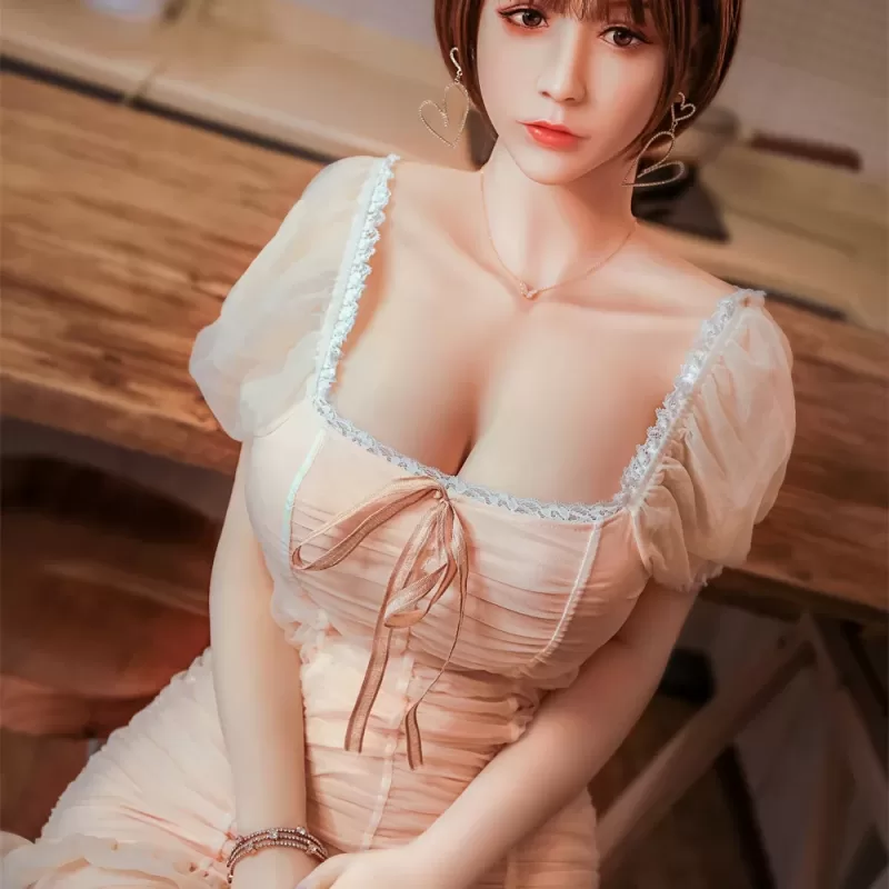 Asian Series Style Silicone Sex Doll Men's Sexual Masturbation Device Height 158 Large Chest Nipple Pink Genital Organs Slim Figure Red Transparent Underwear Natural Skin Coral Hair Sexual Beauty Doll