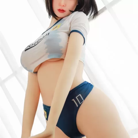 Asian Series Style Silicone Sex Doll Men's Sexual Masturbation Set, Height 165, Chest, Nipple, Pink and Tender Vaginal Organs, Slim Figure Uniform, Temptation Underwear, Flesh Skin, Black Short Hair, Sexual Beauty Doll