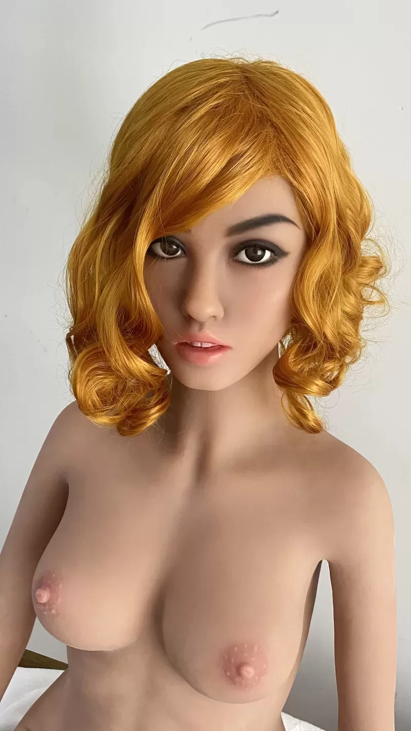 European And American Style Silicone Sex Doll Men's Masturbator Height 158 Small Chest Brown Beautiful Doll 34