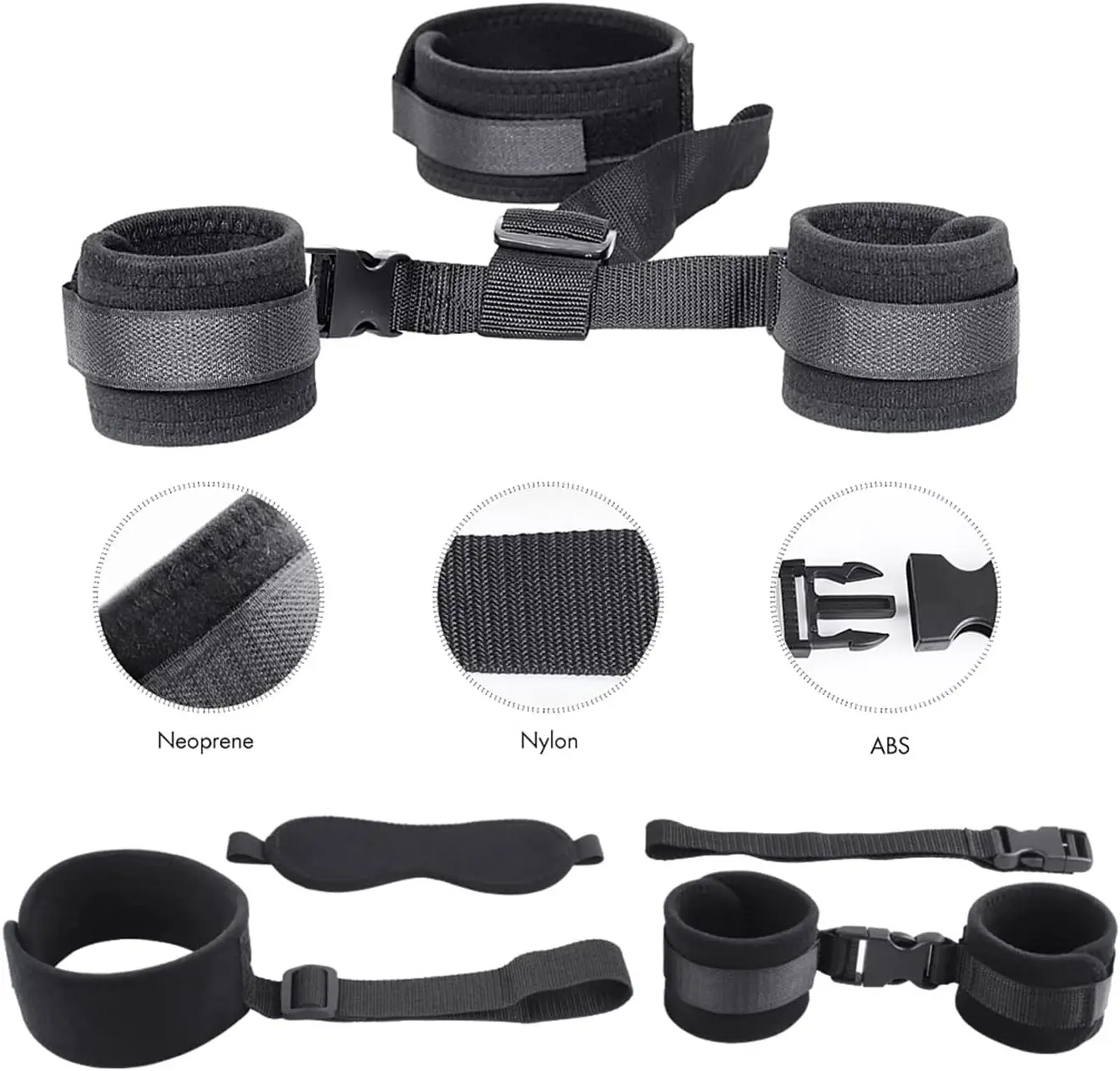 Sex Toys Couples Bondage Restraints Set Neck to Wrist Bed SM Games Play Fetish Bondage Sex Toy