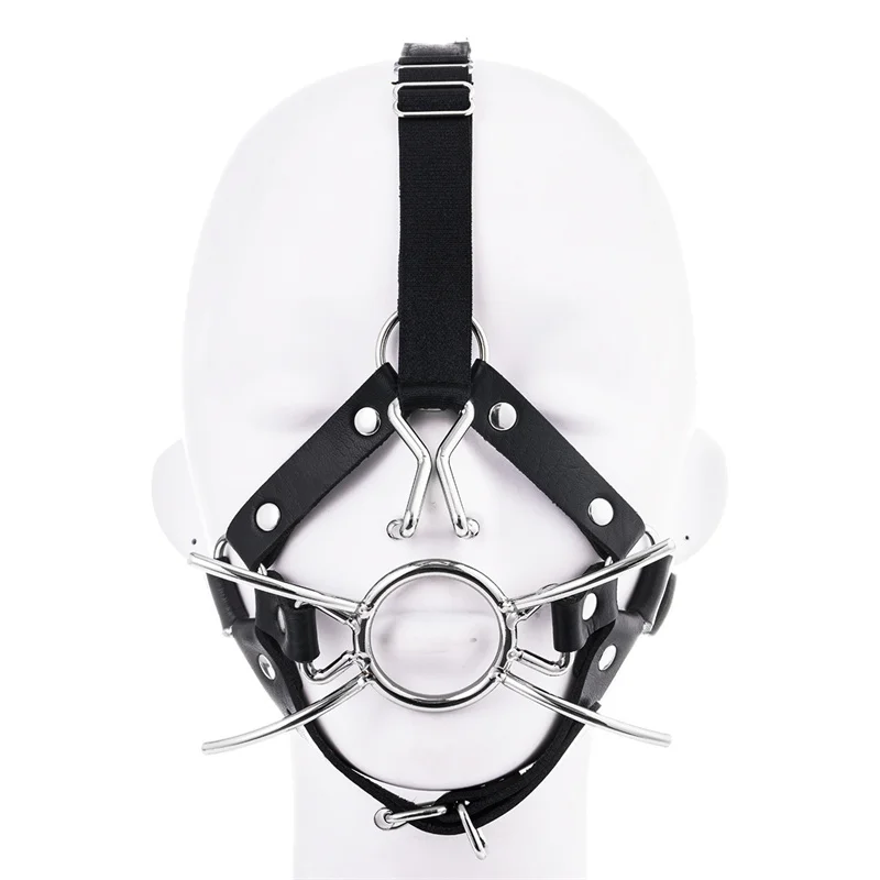 Metal gag Spider Shape Metal Ring Mouth Gag Bondage Restraint Slave Fetish with nose hook SM Sex Toys For Women Adults Games