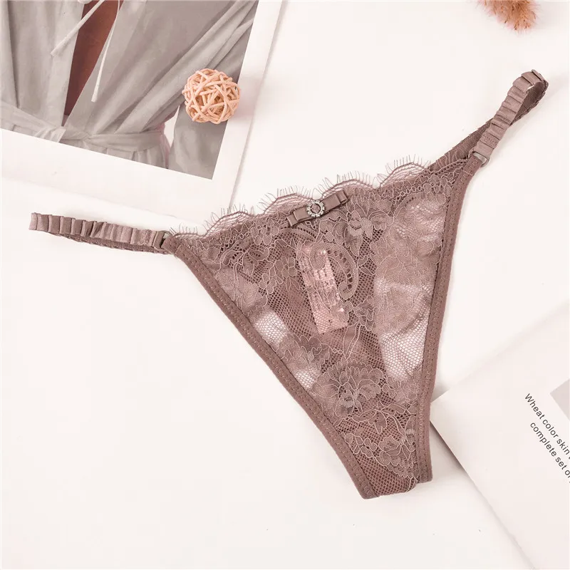 Women Sexy Lace Panties String Transparent Underwear Hollow Out Panties Thong Sex Low Waist Seamless Briefs Lingerie