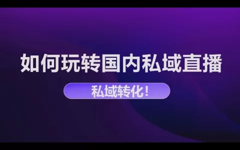 如何玩转国内私域直播做私域转化