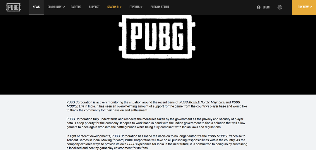 终止与腾讯合作，“吃鸡”重返印度？