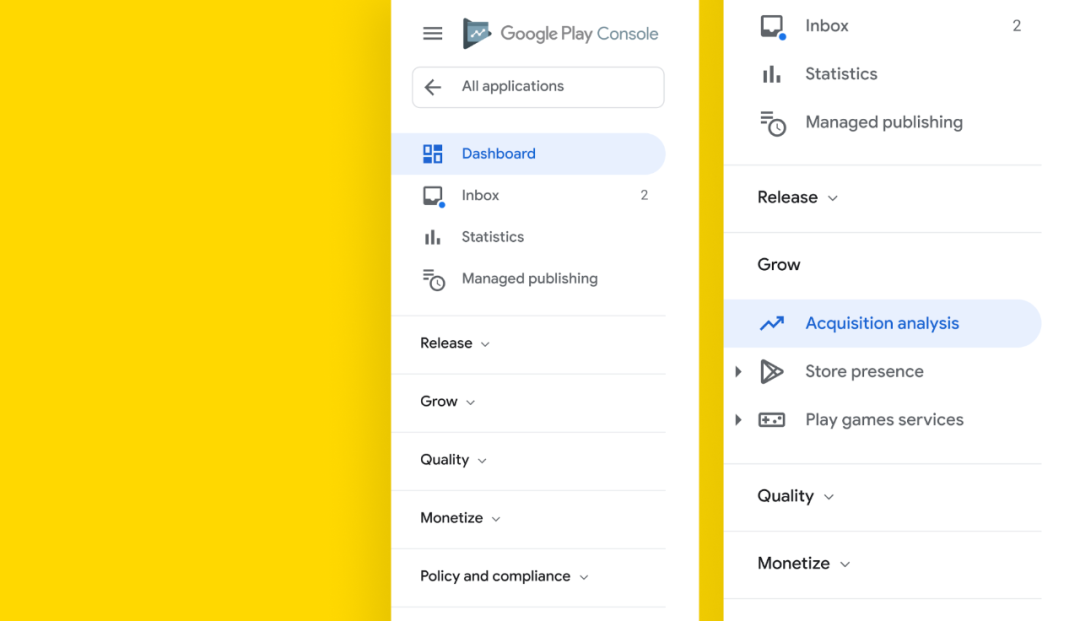 Google Play Console beta 版全新发布