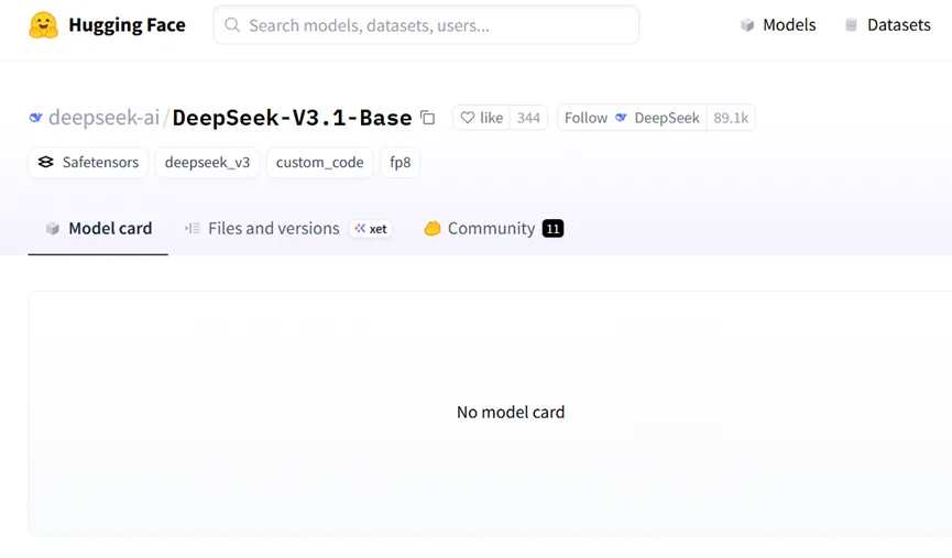 DeepSeek开源V3.1-Base